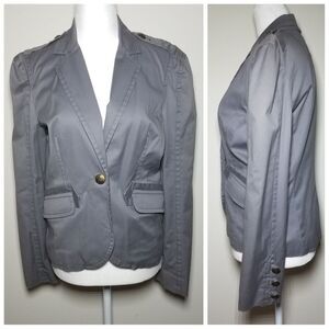 NWOT|JUICY COUTURE Grey Buttoned Blazer Jacket, MEDIUM